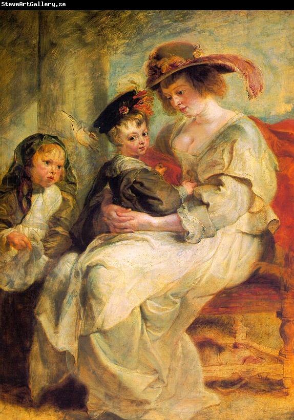 Peter Paul Rubens Helene Fourment and her Children, Claire-Jeanne and Francois